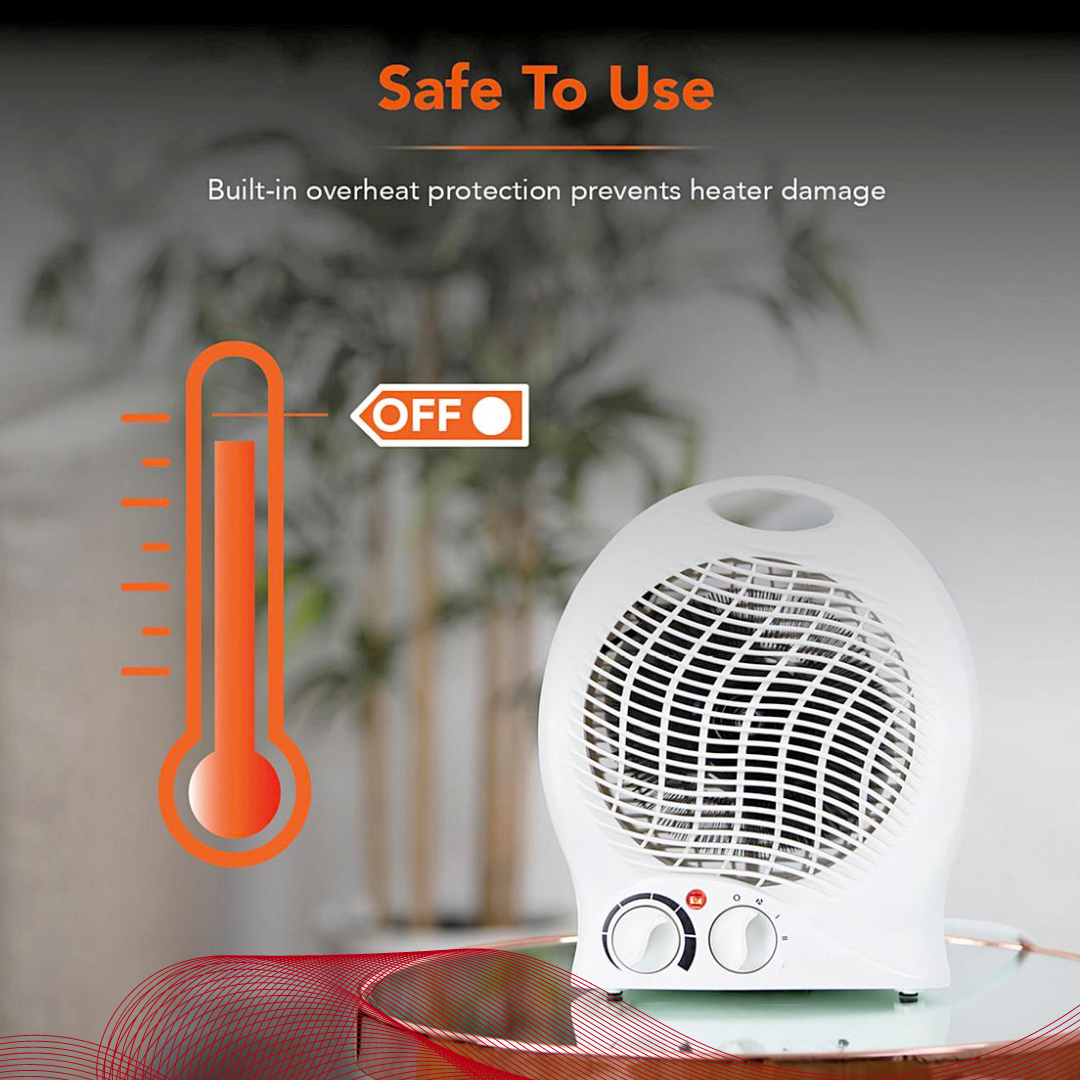My Home Essentials MHEUFH2 Upright Portable Electric Fan Heater With Adjustable Thermostat