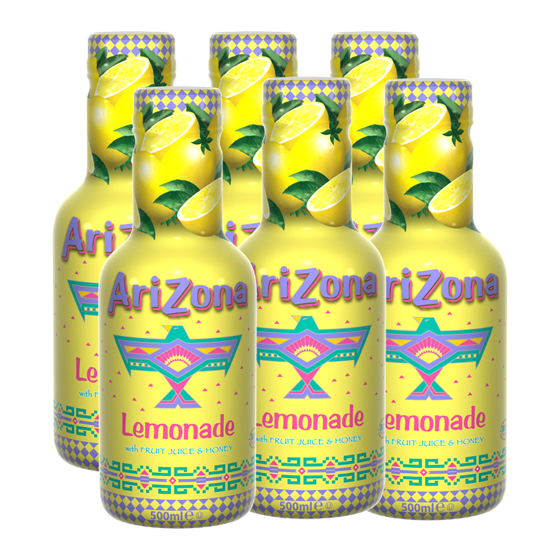 Arizona Lemonade w/ Fruit Juice & Honey 6 x 500ml PET